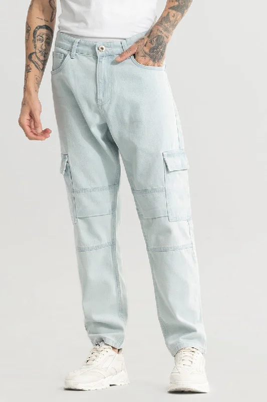 Denim Jeans for Durability -Buzzer Ice Blue Baggy Fit Jeans