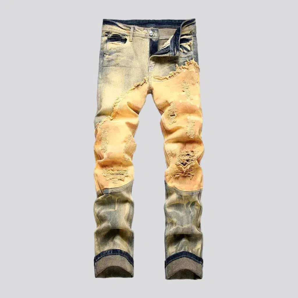 Ripped Jeans for Trendy Look -Stretchy men's y2k jeans