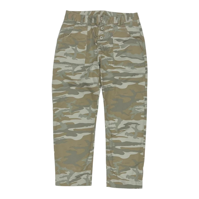 Pleated trousers pants for sophisticated gentleman charm -Pants Cargo & Utility By Rails In Camouflage Print, Size:10