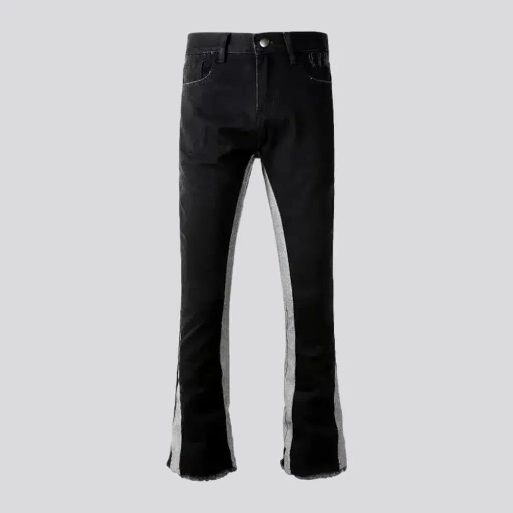 Straight Jeans for Classic Style -Street men's raw-hem jeans