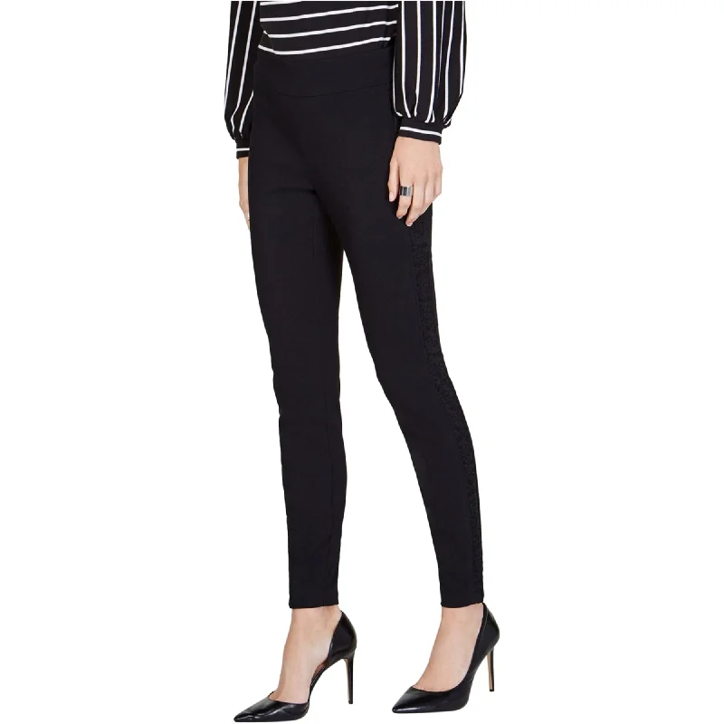 Elegant tight trousers for women with sleek design and tailored for a perfect fit -I-N-C Womens Lace Stripe Casual Leggings