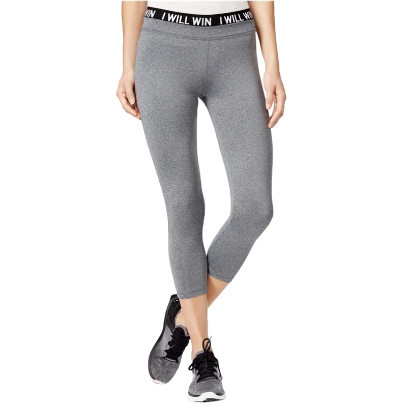 High-waisted tight trousers for women with belt loops for added style -Energie Womens Poppy Cropped Casual Leggings