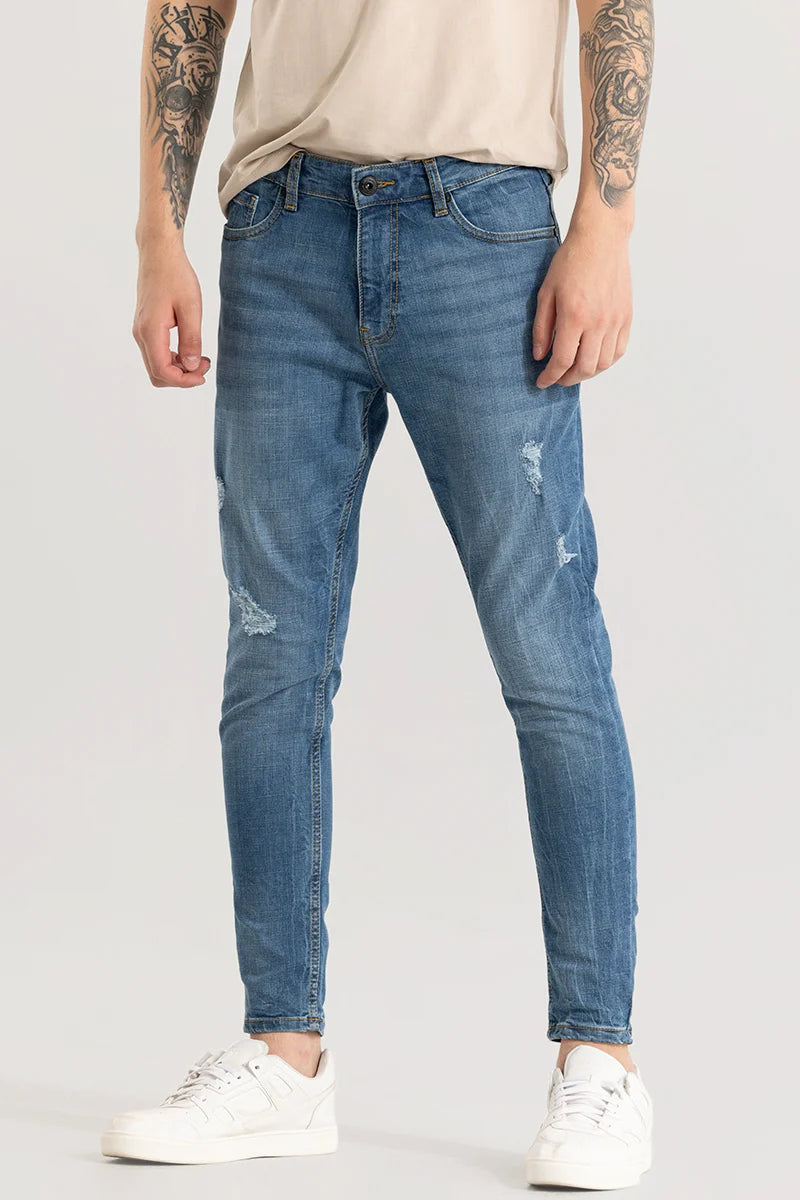 Wedding Jeans for Casual -Eirik Steel Blue Skinny Fit Jeans