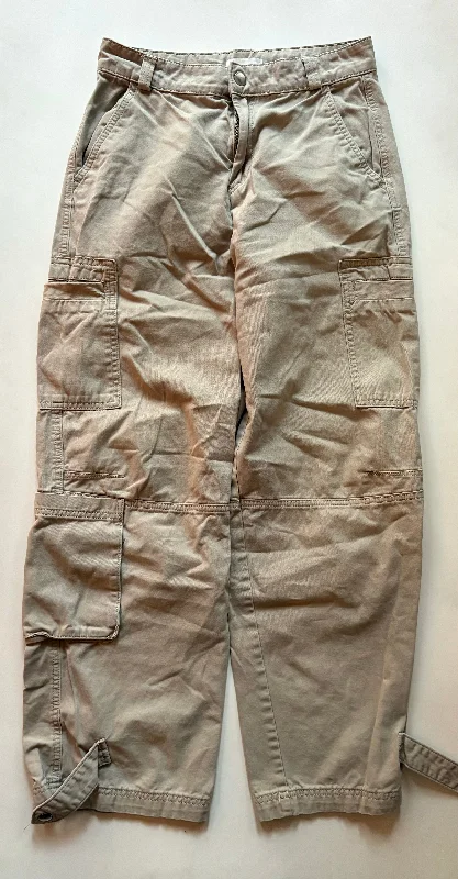 Stylish wide-leg pants for bold evening looks -Pants Chinos & Khakis By H&m In Tan, Size: 6