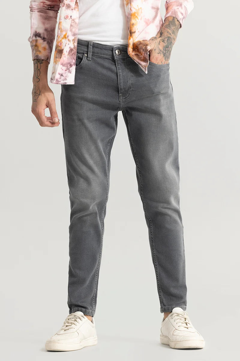 Black Jeans for Formal Look -Ashen Charcoal Grey Skinny Jeans