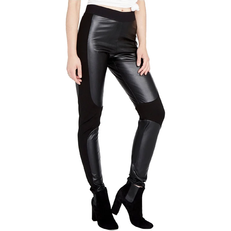 Stylish tight trousers for women with high-waisted fit for flattering look -Rachel Roy Womens Simone Faux Leather Stretch Casual Leggings