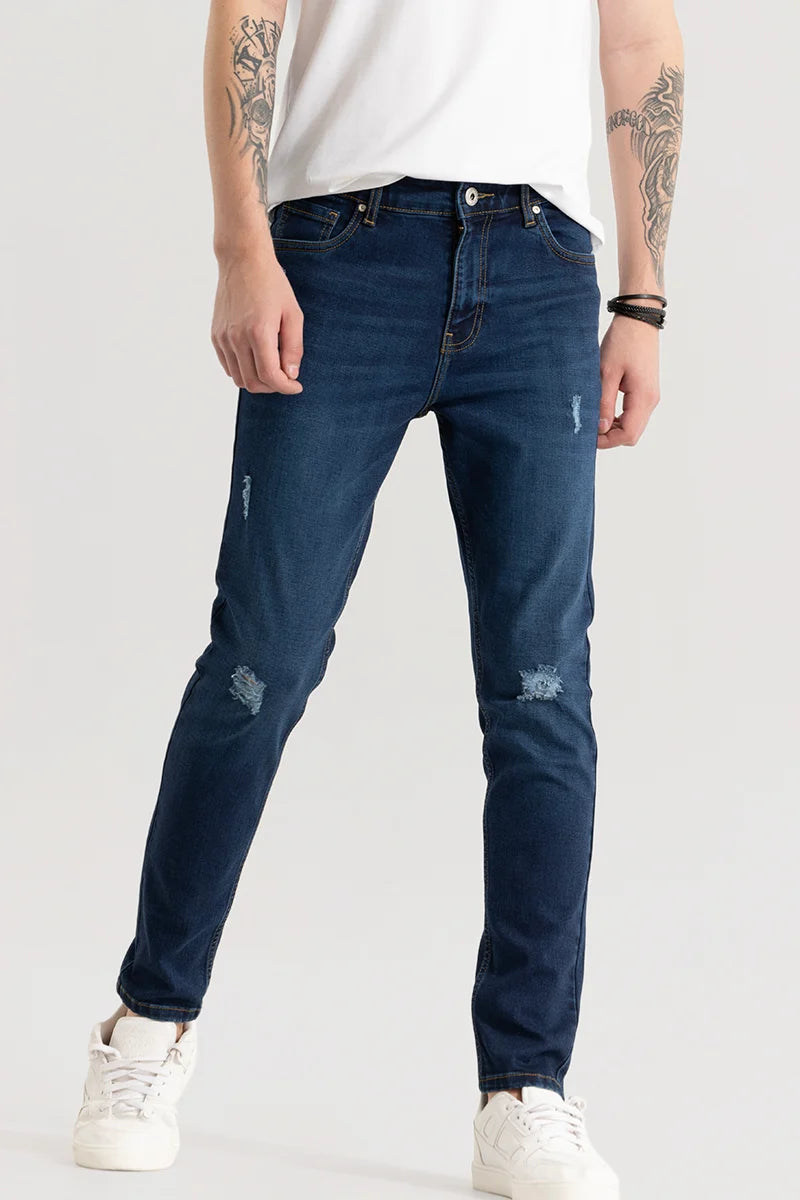 Christmas Jeans for Seasonal -Denity Slim Fit Denim Blue Jeans