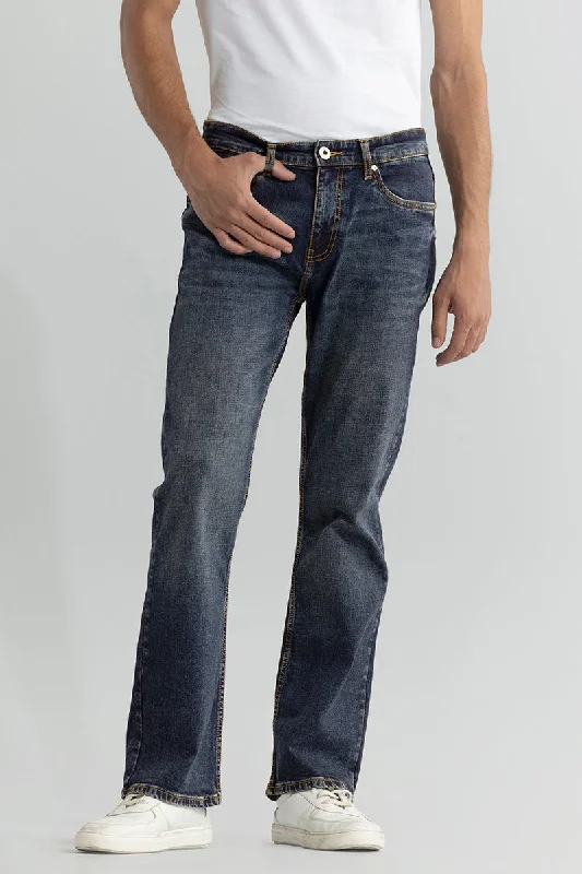 Raw Denim Jeans for Authentic -Delta Pebble Blue Bootcut Jeans