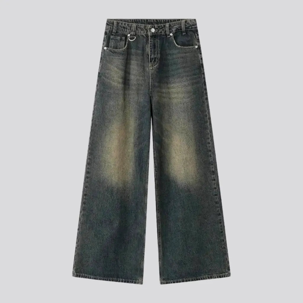 Colored Jeans for Variety -Baggy men's aged jeans