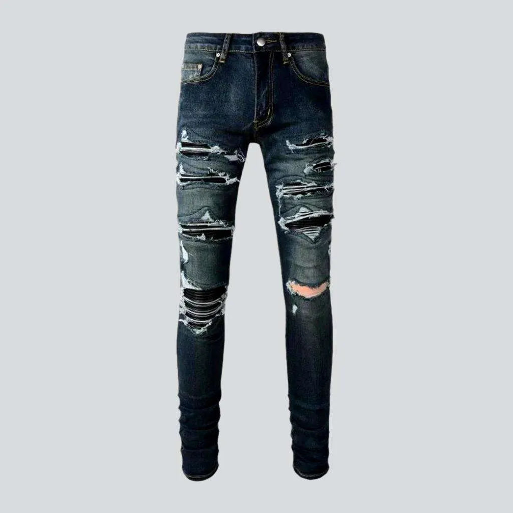 Bootcut Jeans for Flattering -Distressed grunge jeans
 for men