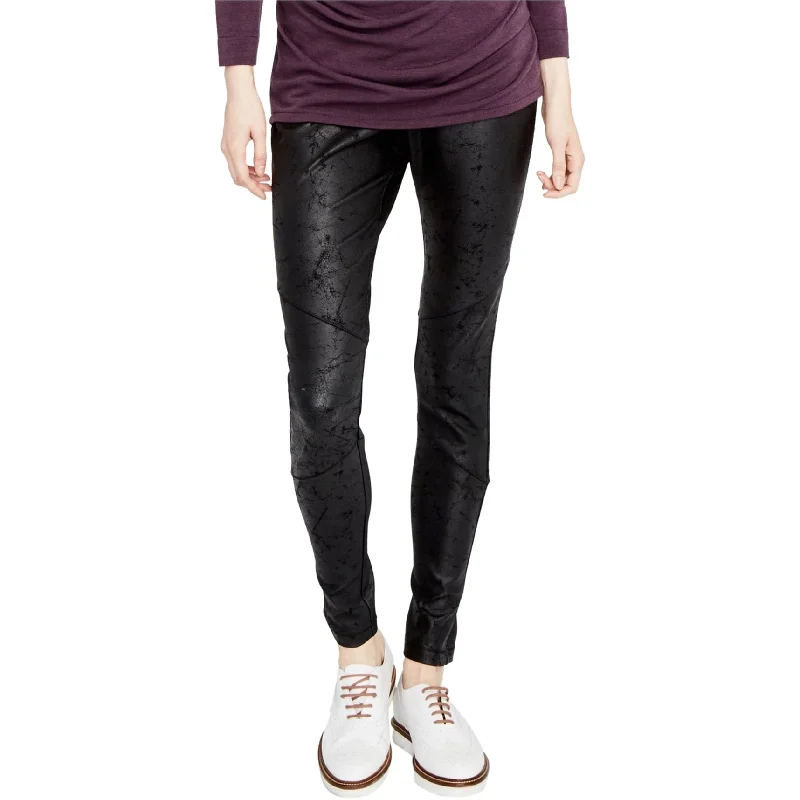 Classic tight trousers for women with smooth fabric and chic, timeless design -Rachel Roy Womens Juliette Cracked-Coated Casual Leggings