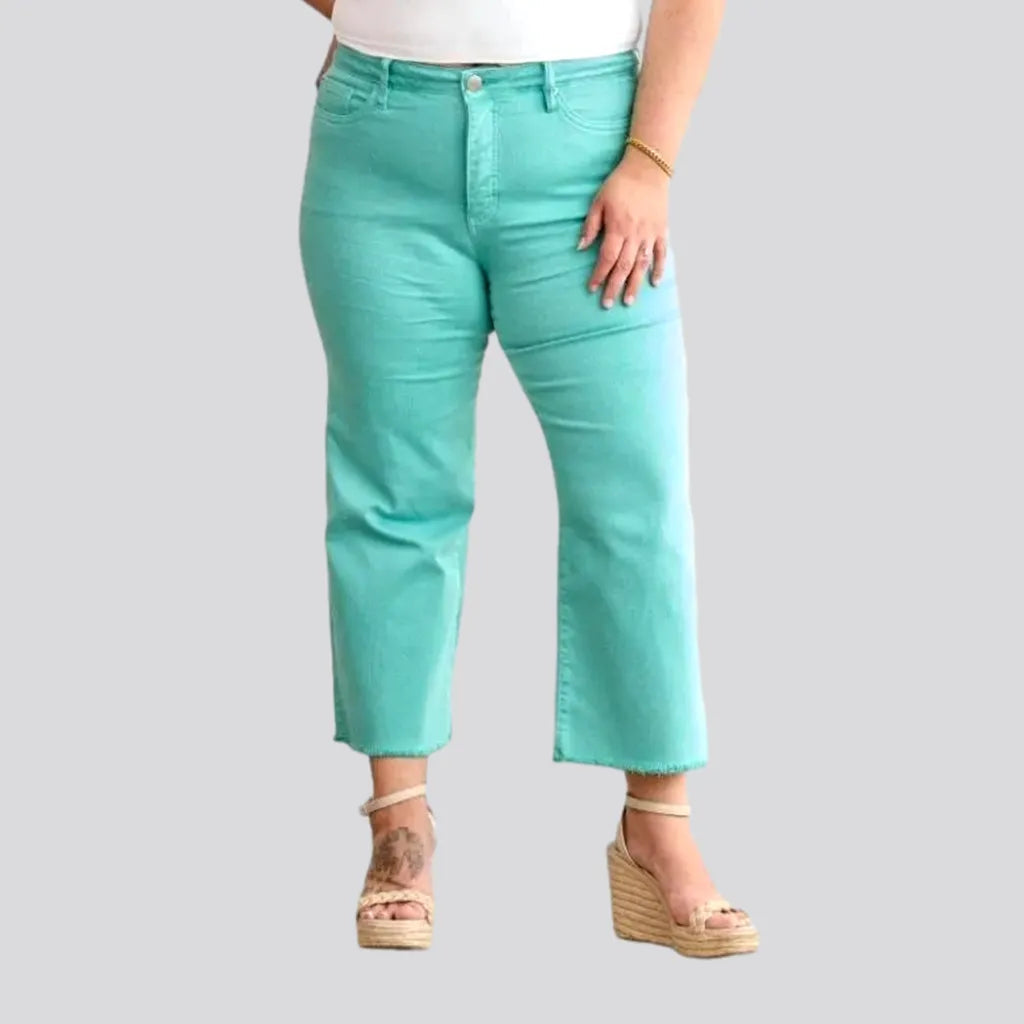 Weekend Jeans for Lazy -Plus-size women's straight jeans