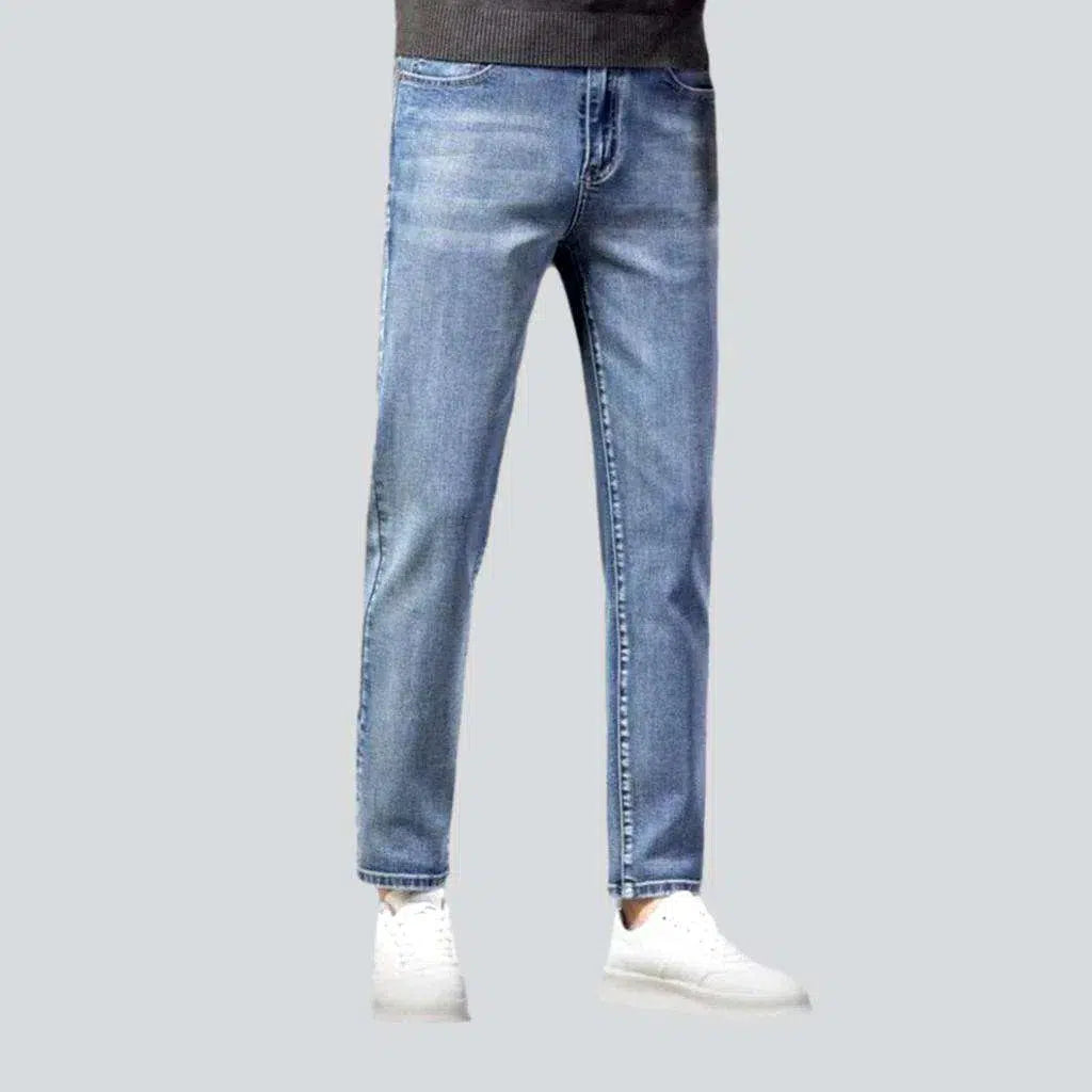 Fishing Jeans for Water -Tapered stonewashed jeans
 for men