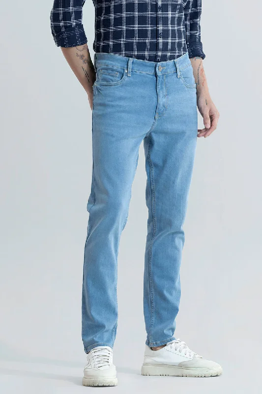 Boyfriend Jeans for Relaxed -Trex Light Blue Slim Fit Jeans