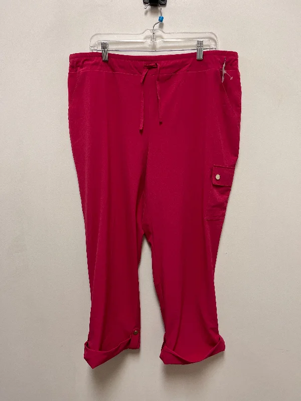 Casual drawstring pants for effortless home relaxation -Pants Other By Chicos In Pink, Size: 16