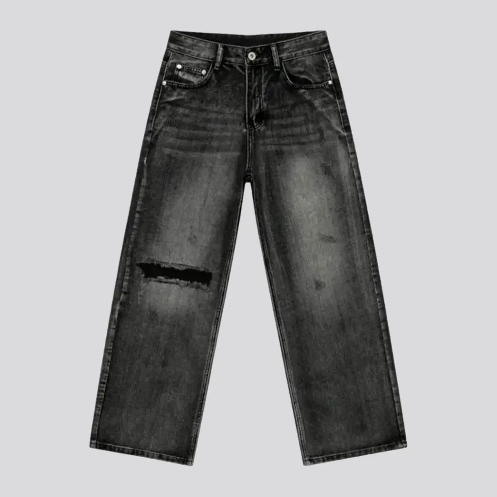 Overalls Jeans for Workwear -Grunge style baggy fit men's jeans