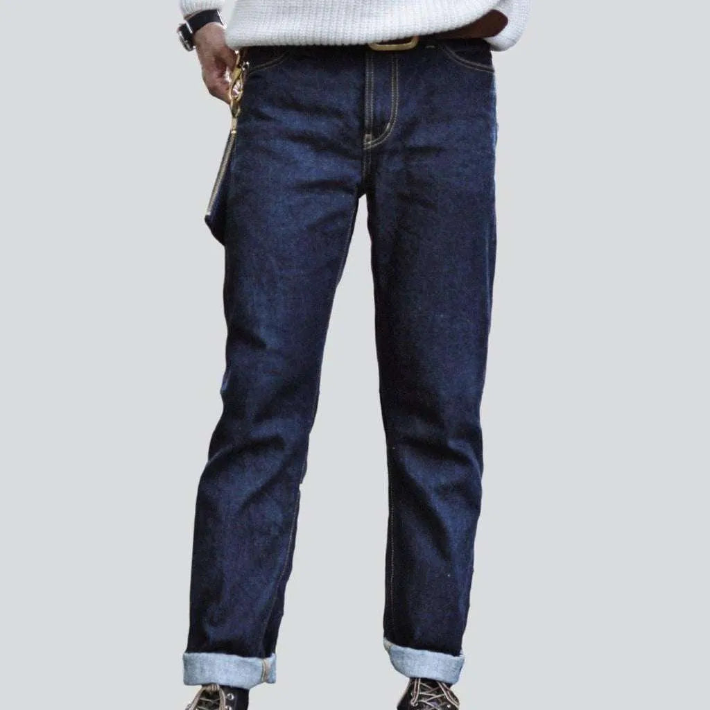 Stretch Jeans for Flexibility -High-quality dark blue jeans