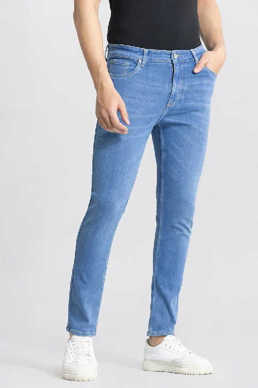 Mom Jeans for Vintage Appeal -Maddox Blue Skinny Fit Jeans