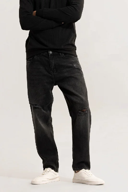 Club Jeans for Social -Dusk Charcoal Black Baggy Fit Jeans