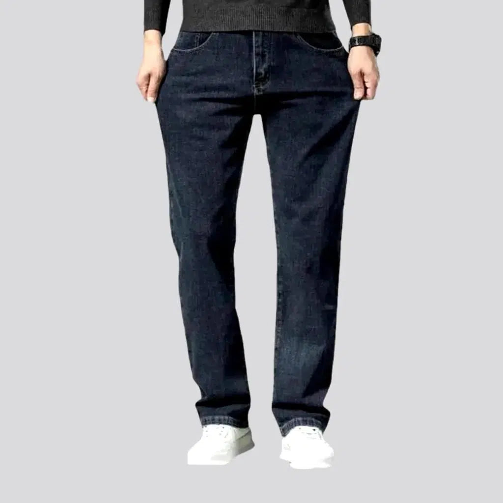 Button Fly Jeans for Traditional -Vintage men's straight jeans