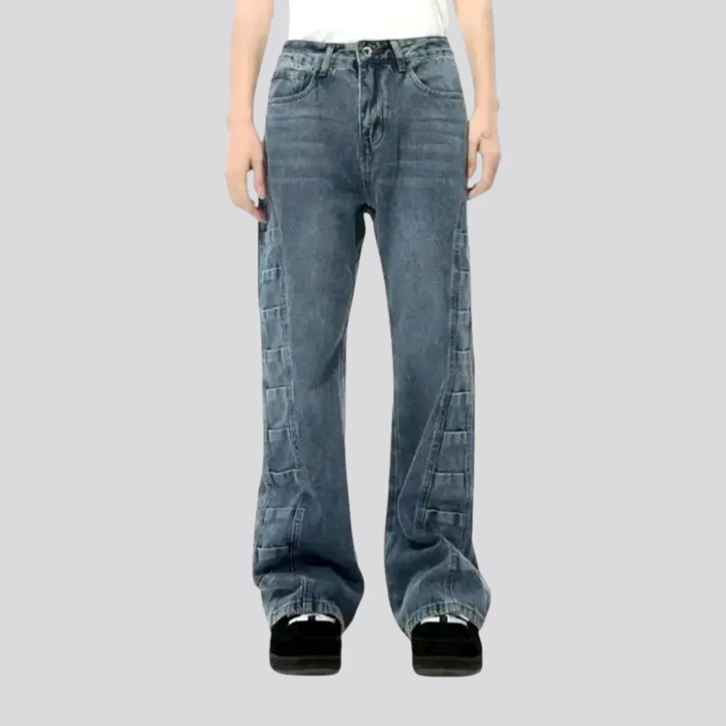 Dance Jeans for Movement -Whiskered baggy-fit street men's jeans