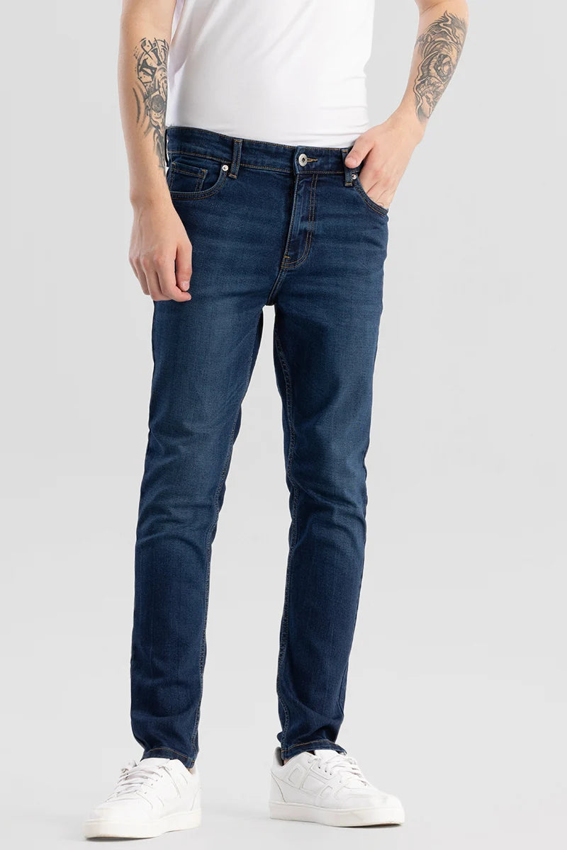 Office Jeans for Professional -Denity Slim Fit Navy Jeans