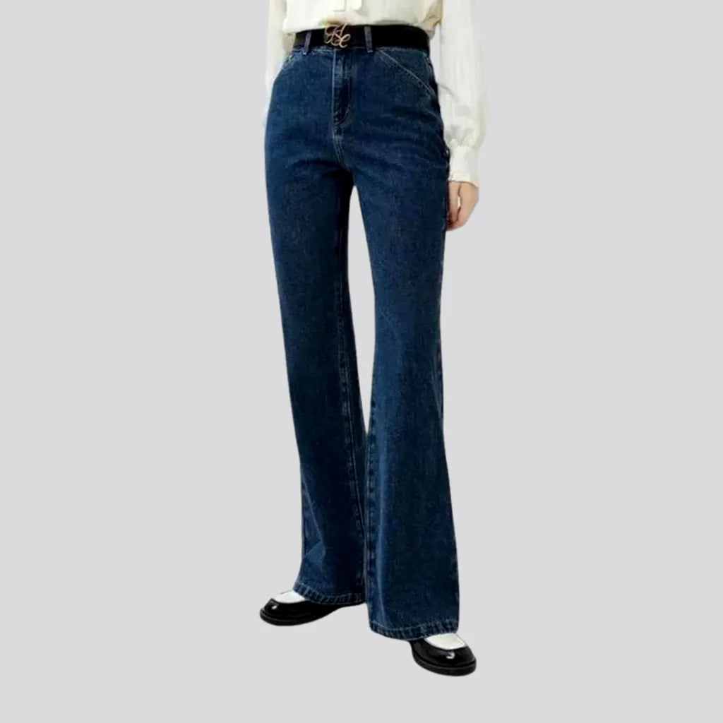 Business Jeans for Dressy -Bootcut fit dark women's jeans