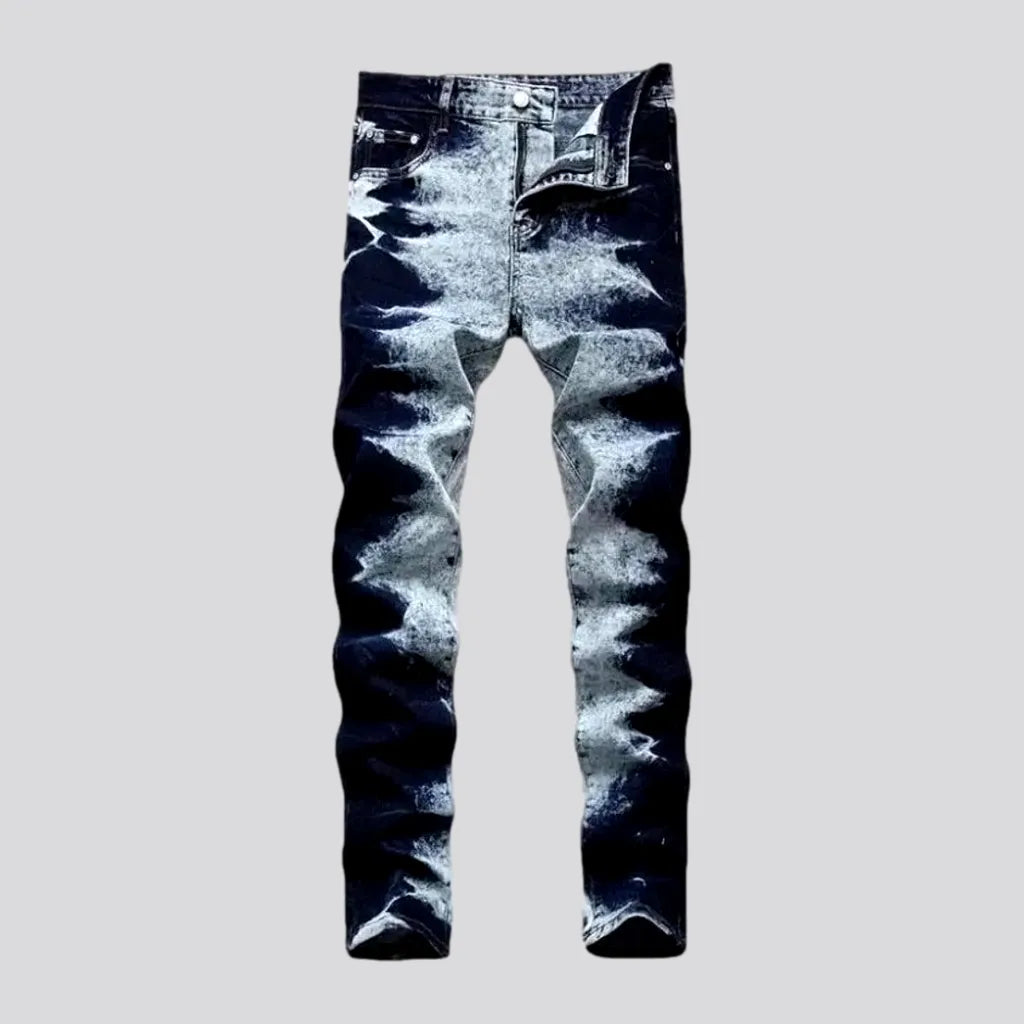 Maxi Skirt Jeans for Elegant -Grunge fit tie dye men's jeans