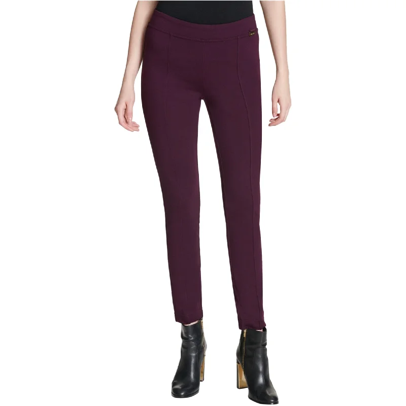 Skinny fit tight trousers for women with minimalistic design for clean look -Calvin Klein Womens Seamed Casual Leggings, Purple, Small