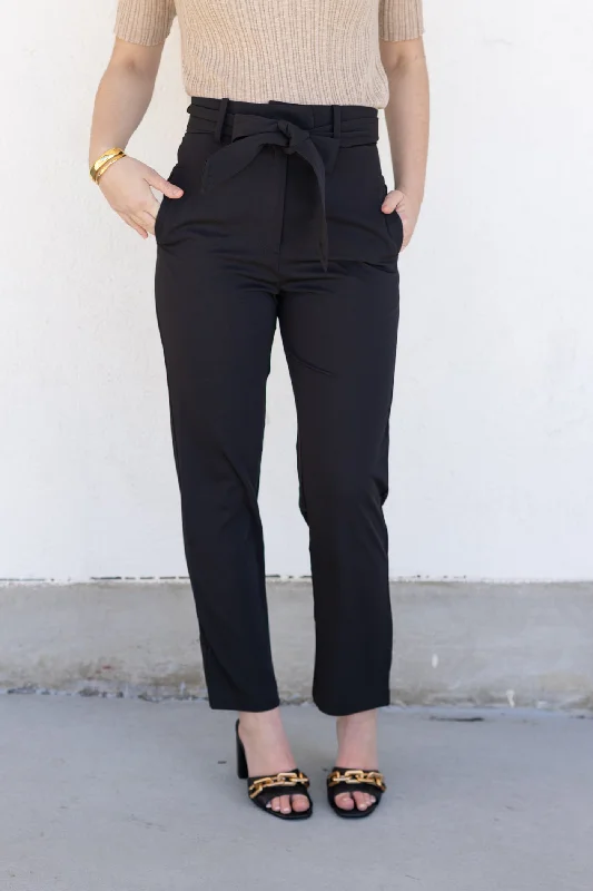 Versatile black pants for any occasion pairing -ASHLEY PANTS