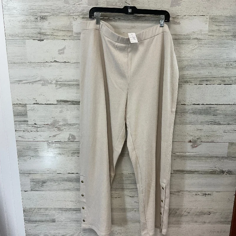 Tailored slim pants for polished business looks -Pants Other By Susan Graver In Beige, Size: 2x