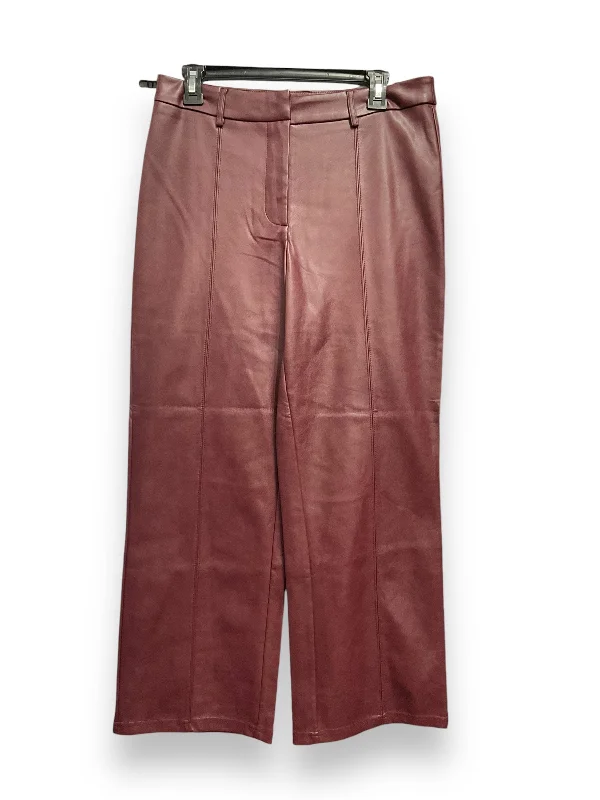 Elegant satin pants for formal dinner attire -Pants Other By Avec Les Filles In Maroon, Size: L