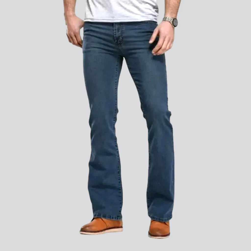 Capri Jeans for Beach Style -Bootcut men's stonewashed jeans