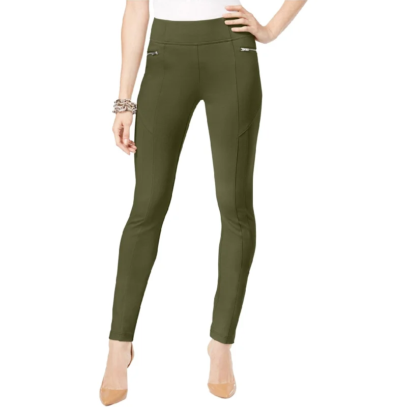 High-waisted tight trousers for women with elastic waistband for added comfort -I-N-C Womens Curvy-Fit Casual Leggings