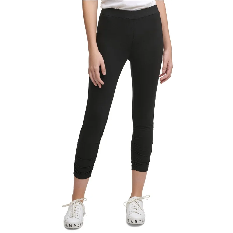 High-waisted tight trousers for women with elastic waistband for added comfort -Dkny Womens Ruched Casual Leggings