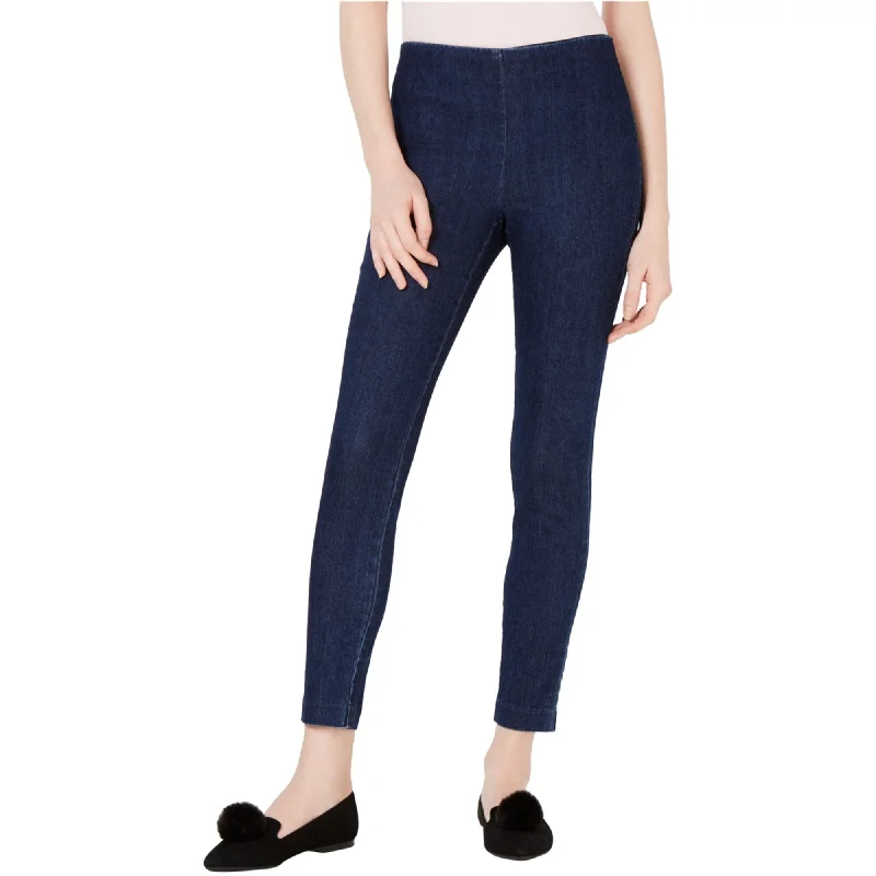 Tailored stretch tight trousers for women with comfortable waistband and flattering design -maison Jules Womens Denim Pull On Casual Leggings, Blue, Small