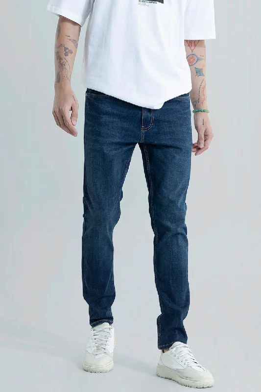 Capri Jeans for Beach Style -Trex Prussian Blue Slim Fit Jeans