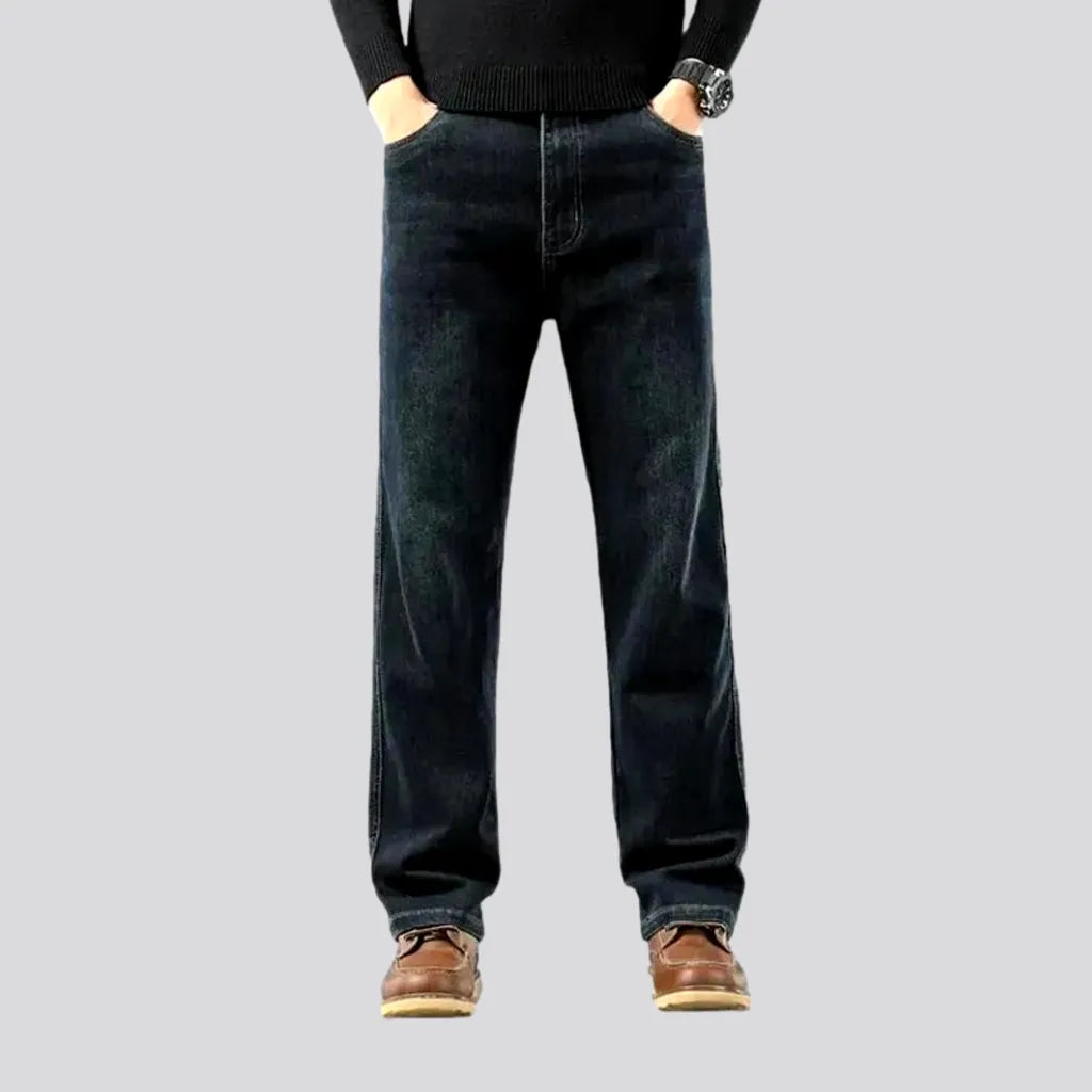 Fashion Jeans for Trendsetter -Dark wash classic fit jeans for men