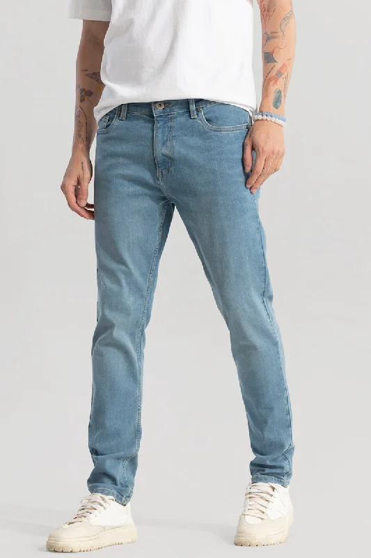 High-end Jeans for Exclusivity -Trex Powder Blue Slim Fit Jeans