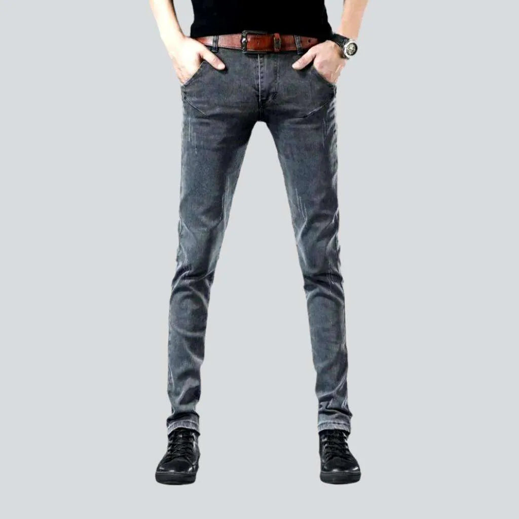 Maxi Skirt Jeans for Elegant -Street men's mid-waist jeans