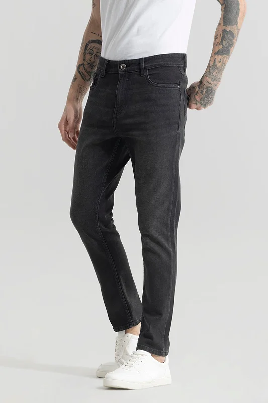 Designer Jeans for Luxury -Acrux Stone Black Slim Fit Jeans