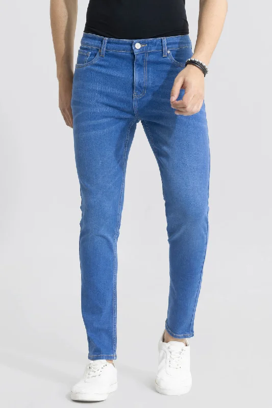 Embroidered Jeans for Detail -Maddox Lapis Blue Skinny Fit Jeans