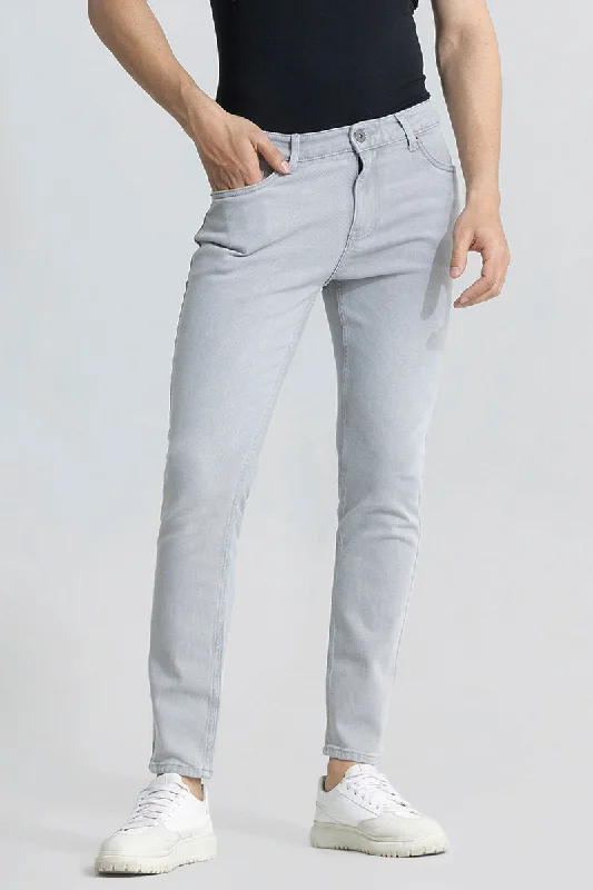 High Waisted Jeans for Shape -Claude Grey Skinny Fit Jeans