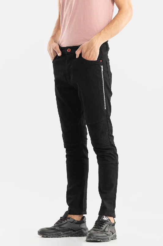 Low Waisted Jeans for Casual -Griffin Black Skinny Jeans