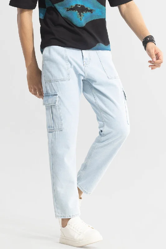 Gray Jeans for Neutral Tone -UrbanStreet Sky Blue Baggy Fit Jeans