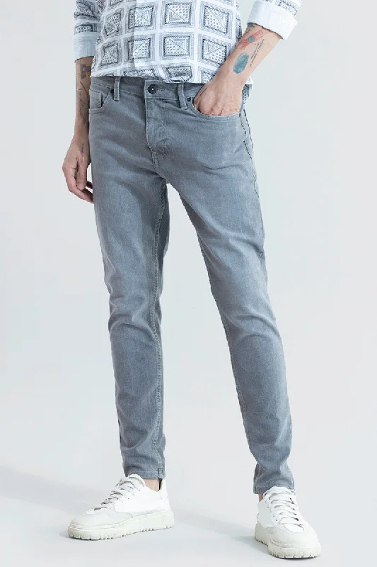 Cutoff Shorts Jeans for Fun -Urban Edge Grey Skinny Fit Jeans