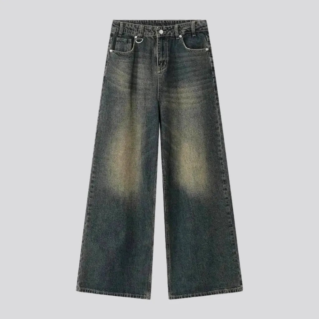 Shopping Jeans for Convenient -Retro sanded jeans
 for men