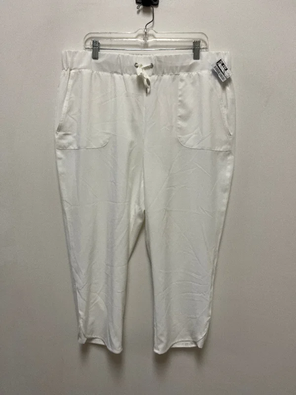 High-rise flare pants for vintage chic appeal -Pants Other By Chicos In White, Size: 18