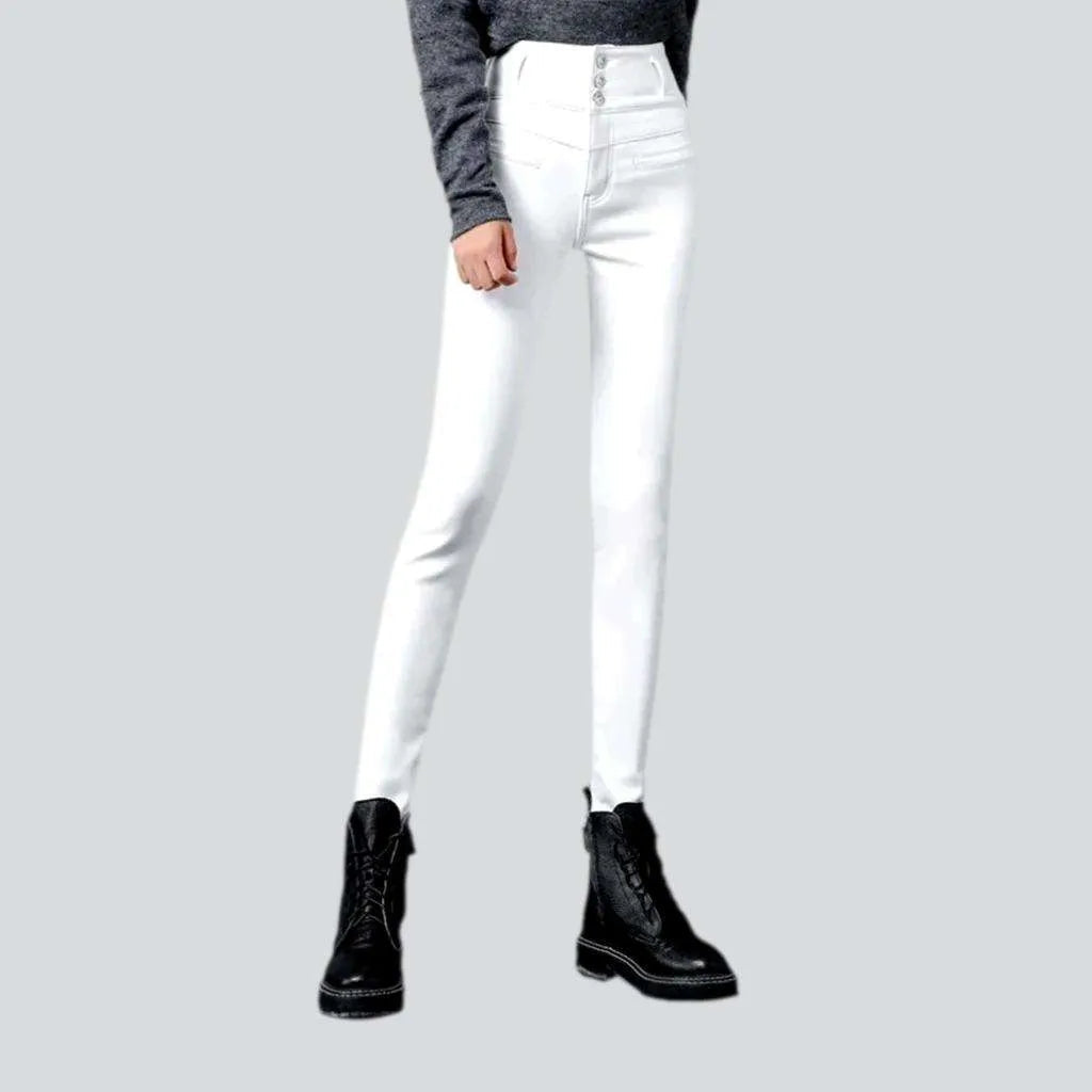 Party Jeans for Night Out -Casual monochrome jeans
 for ladies