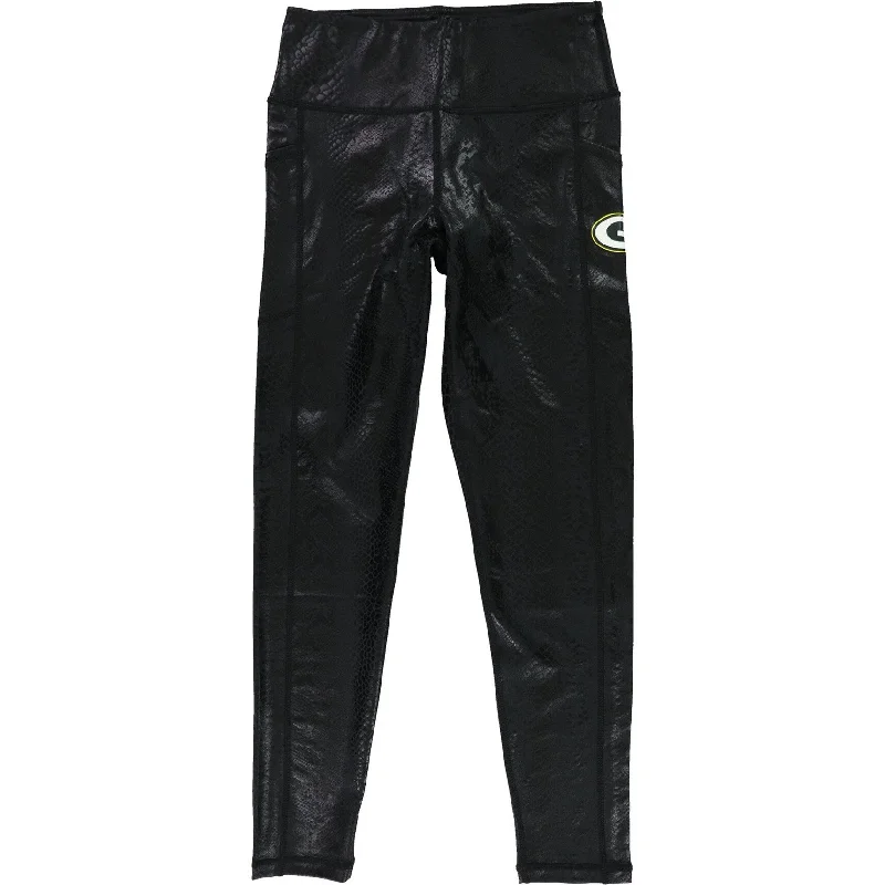 High-waisted tight trousers for women with belt loops for added style -DKNY Womens Green Bay Packers Casual Leggings, Black, Small